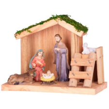  MagicHome karácsonyi dekoráció, Betlehem, fa, poligyanta, 15 cm karácsonyi dekoráció