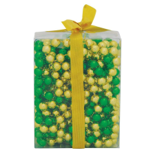  MagicHome karácsonyi dísz, virágfüzér - kis golyók, arany/zöld. 9 m karácsonyfadísz