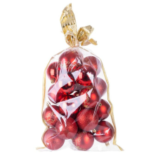MagicHome karácsonyi gömbök, 20 db, 6 cm, piros, karácsonyfára karácsonyfadísz