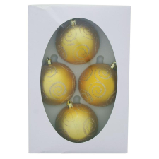  MagicHome karácsonyi gömbök, 4 db, arany díszítéssel, 7 cm karácsonyfadísz