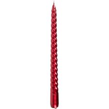MagicHome karácsonyi gyertya, 25 cm, csomag. 2 db, piros, spirális karácsonyi dekoráció