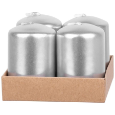  MagicHome karácsonyi gyertya, 4 x 6 cm, 4 db/csomag, ezüst gyertya