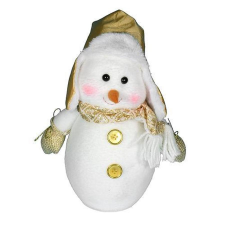  MagicHome karácsonyi szobor, Hóember, szőrmekalap, 29 cm karácsonyi dekoráció