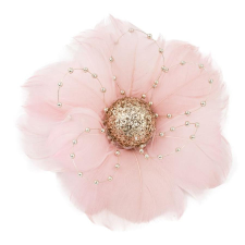  MagicHome karácsonyi virág, pelyhes, rózsaszín 12 x 12 x 6 cm karácsonyi dekoráció