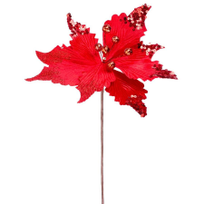  MagicHome karácsonyi virág, Poinsettia, piros, szár, virágméret: 31 cm karácsonyi dekoráció