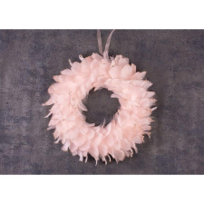 MagicHome Vianoce MagicHome karácsonyi koszorú, pelyhes, rózsaszín, felfüggeszthető, 35 cm karácsonyi dekoráció