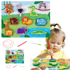  Mágneses fa kirakó állatokkal puzzle, kirakós