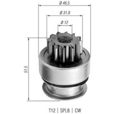 MAGNETI MARELLI fogaskerék, önindító MAGNETI MARELLI 940113020261 autóalkatrész