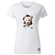 Magnolion 3d cica v2 női póló - 19 szín, XS-2XL