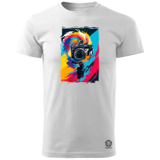 Magnolion Absztrakt fényképezőgép v2 férfi póló - 19 szín, S-3XL