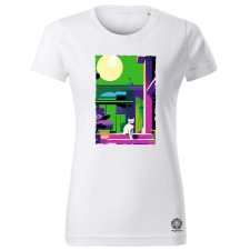 Magnolion Absztrakt macska karikatúra v6 női póló - 19 szín, XS-2XL női póló