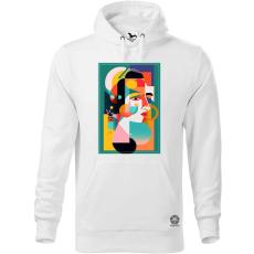 Magnolion Absztrakt minimalista karakter illusztráció v7 férfi pulóver - 19 szín, S-5XL