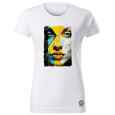 Magnolion Absztrakt portré v5 női póló - 19 szín, XS-2XL