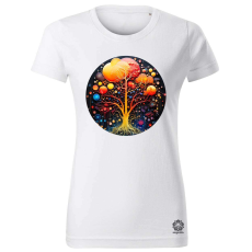 Magnolion Absztrakt séma fa női póló - 19 szín, XS-2XL