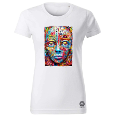 Magnolion Absztrakt színes maszk v1 női póló - 19 szín, XS-2XL
