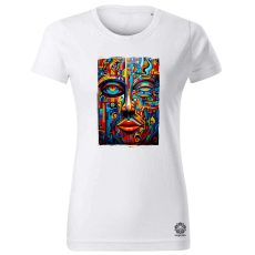 Magnolion Absztrakt színes maszk v2 női póló - 19 szín, XS-2XL