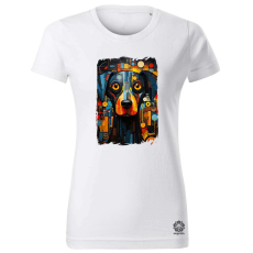 Magnolion Absztrakt vadászkutya v3 női póló - 19 szín, XS-2XL
