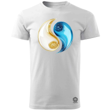 Magnolion Arany és kék Jin Jang v3 férfi póló - 19 szín, S-3XL férfi póló