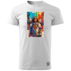 Magnolion Art Nouveau amerikai őslakos v6 férfi póló - 19 szín, S-3XL