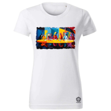 Magnolion Az utolsó vacsora absztrakt v4 női póló - 19 szín, XS-2XL női póló