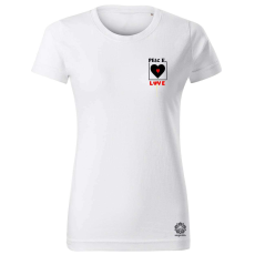 Magnolion Basquiat béke és szeretet zseb v4 női póló - 19 szín, XS-2XL