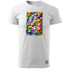 Magnolion Béka kollázs v1 férfi póló - 19 szín, S-3XL férfi póló
