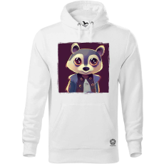 Magnolion Boldog apró és aranyos mosómedve férfi pulóver - 19 szín, S-5XL
