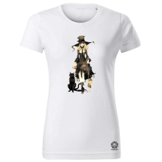 Magnolion Boszi és macskája v2 női póló - 19 szín, XS-2XL