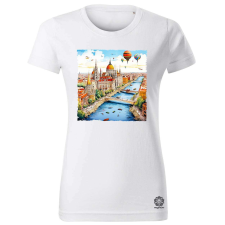 Magnolion Budapest Parlament és ballonok v3 női póló - 19 szín, XS-2XL női póló