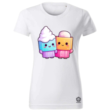 Magnolion Chibi mályvacukrok v1 női póló - 19 szín, XS-2XL