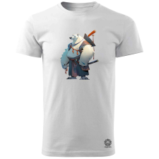 Magnolion Chibi szamuráj jegesmedve v2 férfi póló - 19 szín, S-3XL férfi póló