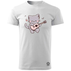 Magnolion Cica gitározik v1 férfi póló - 19 szín, S-3XL