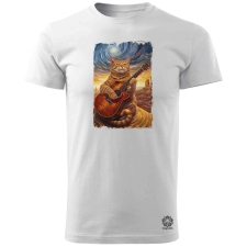 Magnolion Cica gitározik v8 férfi póló - 19 szín, S-3XL férfi póló