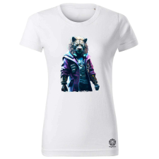 Magnolion Cyberpunk oroszlán női póló - 19 szín, XS-2XL női póló