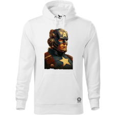 Magnolion Dieselpunk Amerika kapitány v2 férfi pulóver - 19 szín, S-5XL férfi pulóver, kardigán