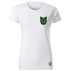 Magnolion Díszes cica v1 zseb női póló - 19 szín, XS-2XL