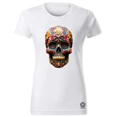 Magnolion Díszes koponya női póló - 19 szín, XS-2XL