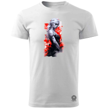 Magnolion Ezüst piros portré fantázia v4 férfi póló - 19 szín, S-3XL férfi póló