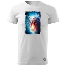 Magnolion Fehér sárkány v2 férfi póló - 19 szín, S-3XL