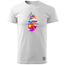 Magnolion Fehér űrállomás v2 férfi póló - 19 szín, S-3XL férfi póló