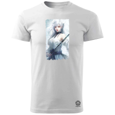 Magnolion Fehérhajú anime lány v3 férfi póló - 19 szín, S-3XL férfi póló