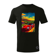 Magnolion Ferrari F40 retró utazás v5 gyerek póló - 11 szín, 4-12 éves