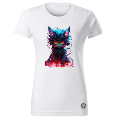 Magnolion Glitchart oroszlán v4 női póló - 19 szín, XS-2XL