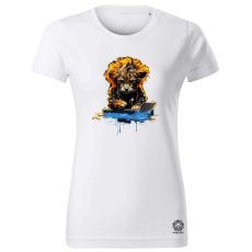 Magnolion Glitchart oroszlán v5 női póló - 19 szín, XS-2XL
