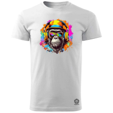 Magnolion Gorilla zenét hallgat v9 férfi póló - 19 szín, S-3XL