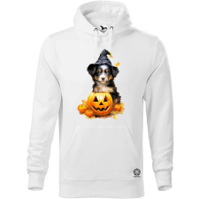 Magnolion Halloween tök és kutyus v1 férfi pulóver - 19 szín, S-5XL férfi pulóver, kardigán