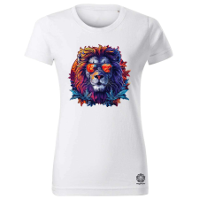Magnolion Hímzett oroszlán v5 női póló - 19 szín, XS-2XL női póló