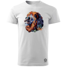 Magnolion Hímzett oroszlán v6 férfi póló - 19 szín, S-3XL férfi póló