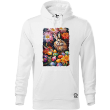 Magnolion Húsvéti nyuszi virágok között férfi pulóver - 19 szín, S-5XL férfi pulóver, kardigán