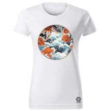 Magnolion Japán népi porcelán v6 női póló - 19 szín, XS-2XL női póló